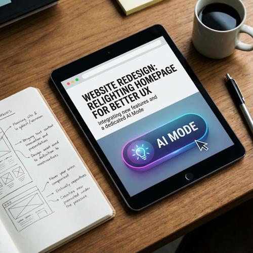 รีไลท์โฮมเพจเพิ่มปุ่มใช้งาน AI Mode