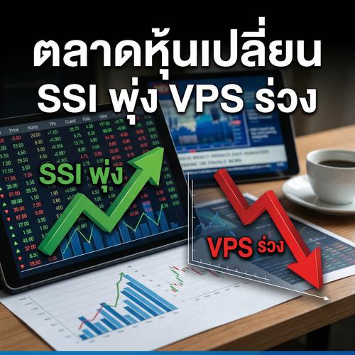 ตลาดหุ้นเปลี่ยน SSI พุ่ง VPS ร่วง