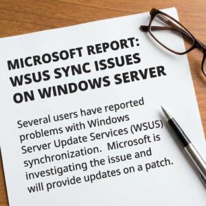 Microsoft รายงานปัญหาการซิงค์ WSUS บน Windows Server