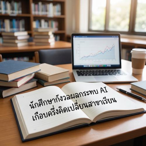 นักศึกษากังวลผลกระทบ AI เกือบครึ่งคิดเปลี่ยนสาขาเรียน